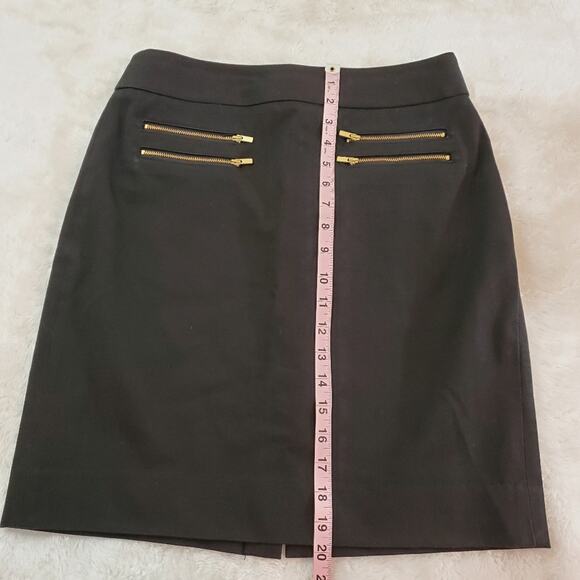 Banana Republic Size 6 Black Double Zipper Skirt - Picture 6 of 7